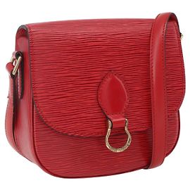 LOUIS VUITTON Borsa a Spalla Epi Saint Cloud PM Rossa M52217 LV Auth bs32747