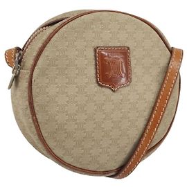 Céline Borsa a Spalla in Tela Macadam CELINE PVC Beige Auth bs33069