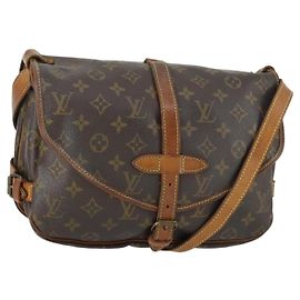 LOUIS VUITTON Borsa a Spalla Monogram Saumur 30 M42256 LV Auth bs33030