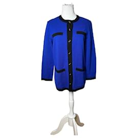 Vintage Yves Saint Laurent Pullover Blau Schwarz M