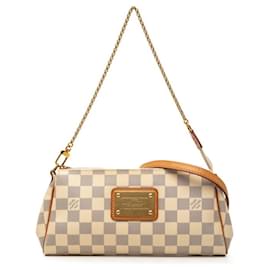 Borsa a spalla Eva con catena Damier Azur di Louis Vuitton