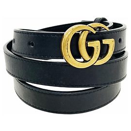 Cintura in pelle Gucci GG Marmont per donne