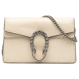 Gucci Mini Dionysus aus weißem Leder Umhängetasche