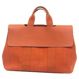 HERMES Valparaiso MM Handbag/Tote Bag in Orange - Hermès