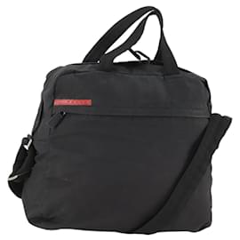PRADA Borsa sportiva in nylon 2 vie nera argento autentica mr1877