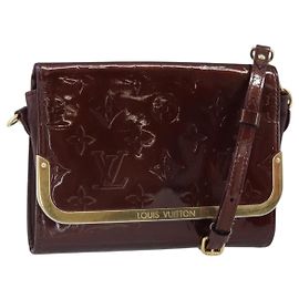 LOUIS VUITTON Monogram Vernis Rossmore PM Tasche Rot Favist M91547 LV Auth ka2074