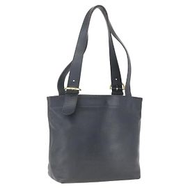 Coach Borsa Tote in Pelle Nera e Oro Auth am9267