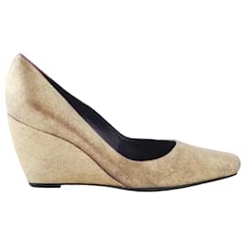 Sergio Rossi Keilpumps Gold