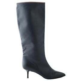 Autre Marque Botas de cuero negro Casadei