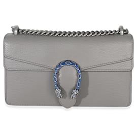 Borsa a Spalla Dionysus Piccola in Pelle di Vitello Grigia Polverosa di Gucci