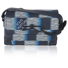 Portafoglio indossabile Louis Vuitton Damier Rush Epi nero e blu