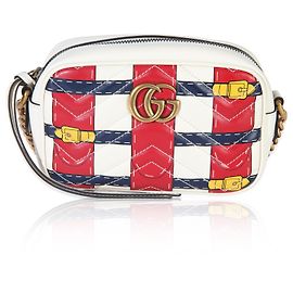 Borsa a tracolla GG Marmont in pelle matelassé con stampa trompe-l'œil di Gucci