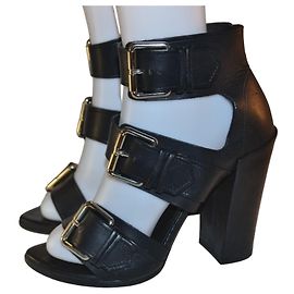 Proenza Schouler black leather sandals
