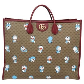Gucci Doraemon Tote Mini GG Bedruckte Große Beschichtete Leinwand