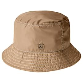 MAISON MICHEL JASON Cappello da Pioggia Pieghevole Beige Nuovo TM - Maison Michel
