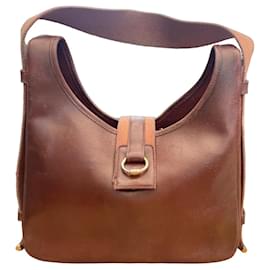 Hermès Tsako Shoulder Bag Brown Leather