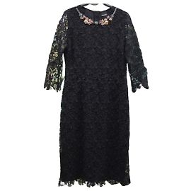 Vestido de encaje negro Ermanno Scervino