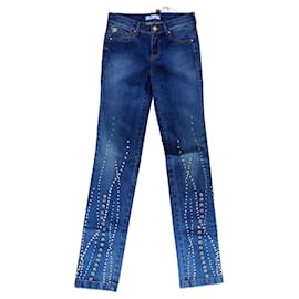 Vaqueros Blumarine Azules con Pedrería Swarovski y Bordados