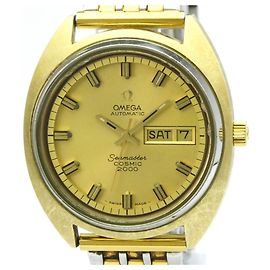 Orologio automatico da uomo OMEGA Seamaster Cosmic 2000 placcato oro