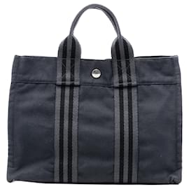 Hermès Borsa Fourre Tout PM in Tela Nera