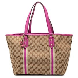 Borsa Tote Jolicoeur grande in tela GG marrone di Gucci
