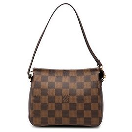 Trousse Pochette Damier Ébène Marron Louis Vuitton