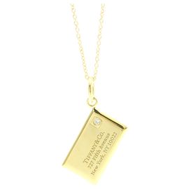 Tiffany & Co Tiffany 18K Gold Briefumschlag Halskette