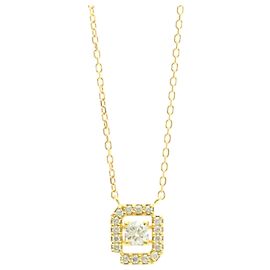 Autre Marque Vendome Aoyama Diamant Quadrat Halskette