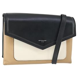 Borsa a Spalla GIVENCHY in Pelle Nera Argento Auth BA10120 - Givenchy