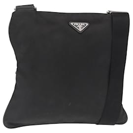 Borsa a Spalla PRADA Nylon Nero Argento Autentica 166684