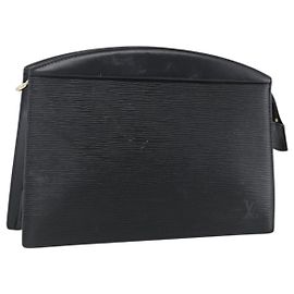 LOUIS VUITTON Pochette Crete Epi Nera M48402 LV Auth 171381