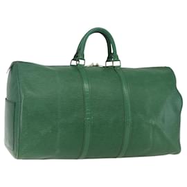 LOUIS VUITTON Epi Keepall 55 Borsa Boston Verde M42954 LV Auth ka2185
