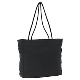 PRADA Tote Bag Nylon Schwarz Silber Auth 170248 - Prada
