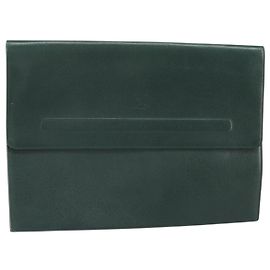 LOUIS VUITTON Clutch Posh Papier Taiga Épicea M64338 LV Auth bs33012