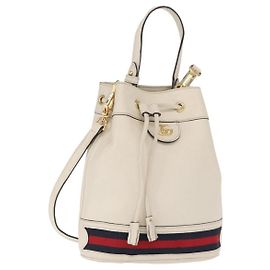 Borsa in pelle GG Marmont Sherry Line 2way bianca oro GUCCI 610846 Auth 166430
