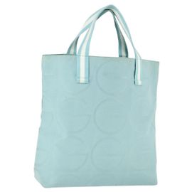 Bolsa Tote GUCCI em lona azul claro 123439 Auth BA10240
