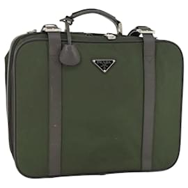PRADA Business Bag aus Nylon Khaki Silber authentisch mr1754 - Prada