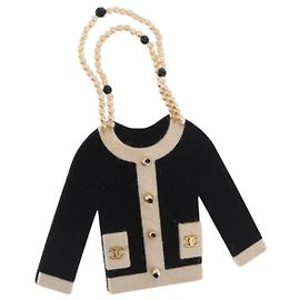 Spilla Motivo Giacca Velluto Nero CC Auth 170024V CHANEL
