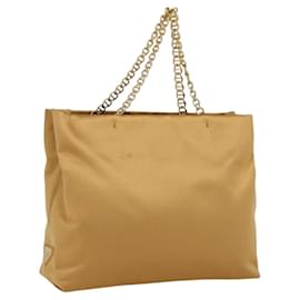 PRADA Borsa a Catena Satin Oro Auth 170010