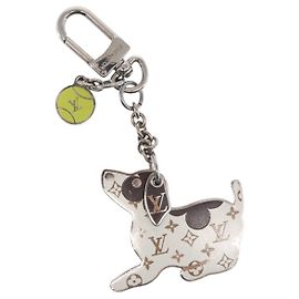 LOUIS VUITTON BijouxSac ELV Llave de Perro de metal Plata M00747 LV Auth 169133