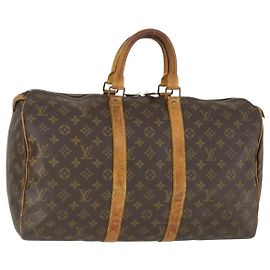 LOUIS VUITTON Borsa Boston Monogram Keepall 45 M41428 LV Auth 166548