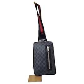 Marsupio GG Supreme Monogram Web Gucci Nero/Grigio