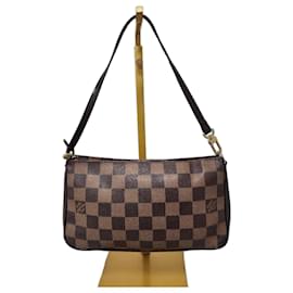 LOUIS VUITTON Bolsa Pochette Navona en Lona Damier Marrón