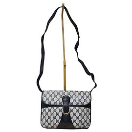 Borsa a Spalla/Crossbody Gucci Vintage GG Plus Beige/Blu Navy
