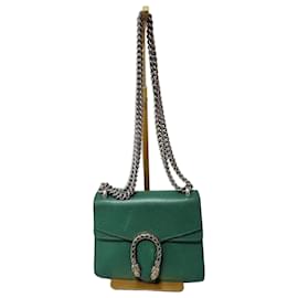 Borsa a tracolla Dionysus in pelle piccola verde Gucci