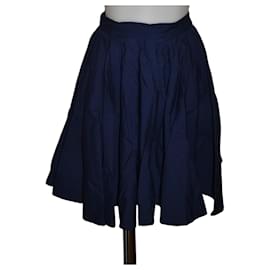 Jupe Balenciaga en coton bleue avec nœud