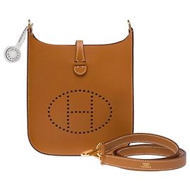 Hermès Borsa HERMES Mini Evelyne in Pelle Dorata - 103322