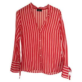 Blusa de seda de algodón a rayas - One step