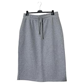 Falda midi Weekend Max Mara gris de algodón XXL