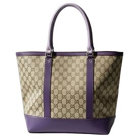 Gucci Abbey Tote GG Canvas e pelle viola